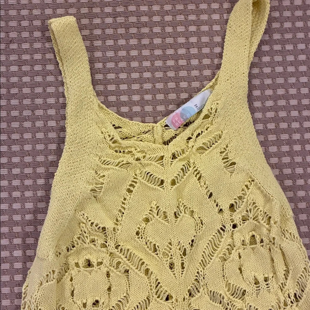Free People YELLOW Crochet Maxi Swim Coverup - Picture 4 of 7